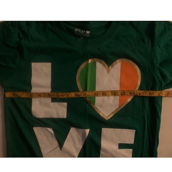 Irish Love graphic T-shirt Wild Clover Flag - Picture 2 of 3